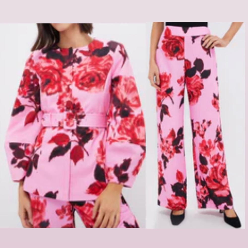 Tuckernuck Top & Pants - Cerise Blossom Long Sleeve Rhoda Tunic Top and Pants